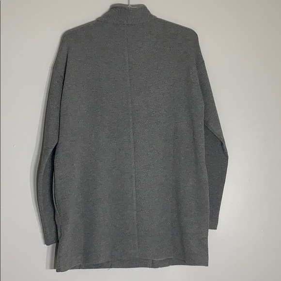 Halston Grey Cross Over Collar modern Peacoat Jacket women’s medium grey fall - Picture 6 of 8